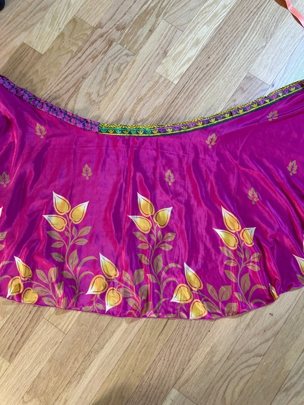 VINTAGE SILK BLEND WRAP SKIRT OSFM